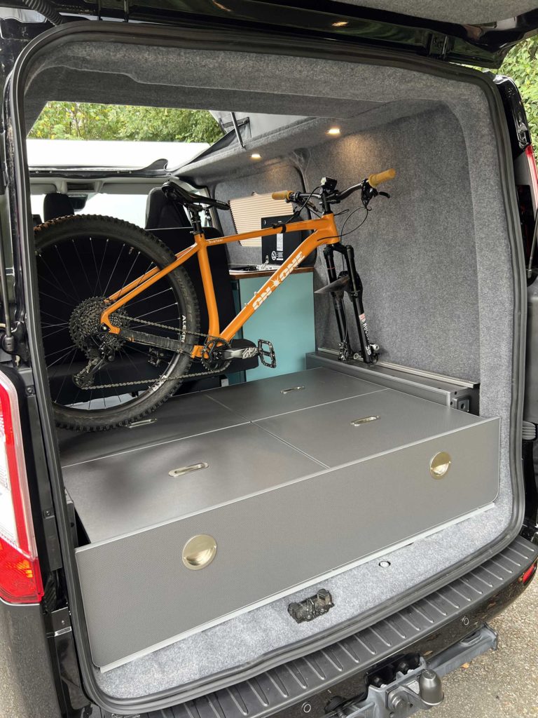 LT Conversions camper with bike storage