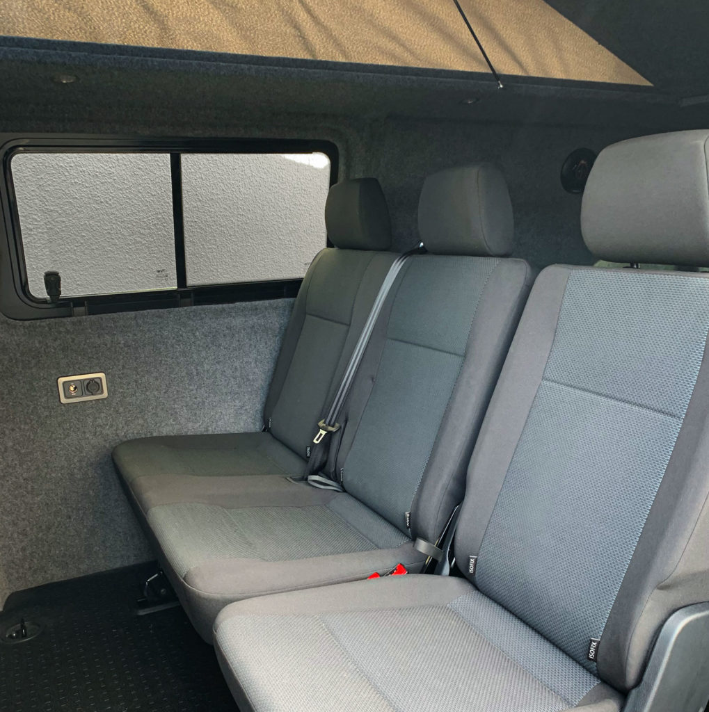 Campervan Conversion Services include Kombi Conversions and show with this grey interior